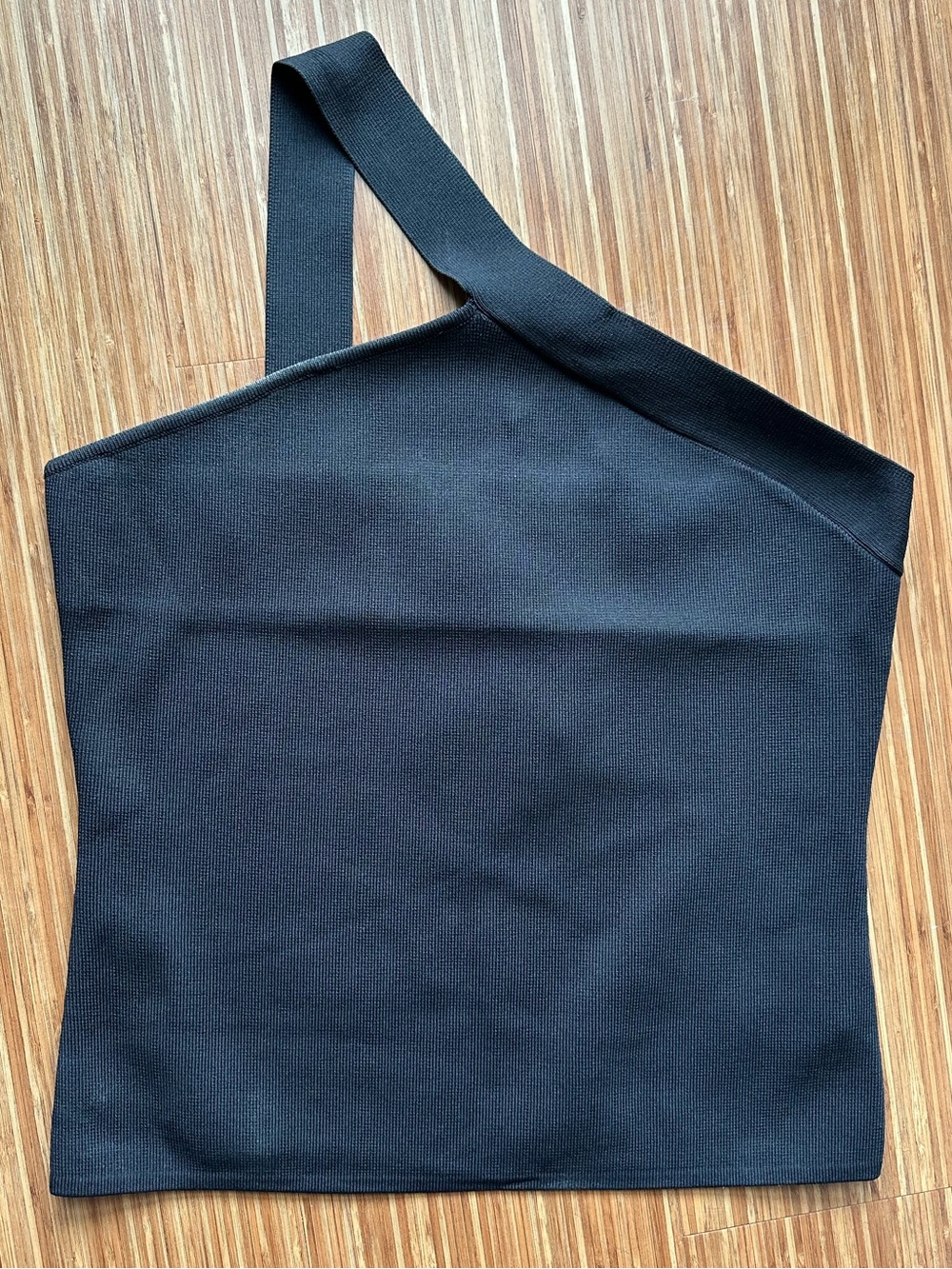 Endless Rose Grey Lab Women’s Black Asymmetrical One-Shoulder Tank Top L New NWT